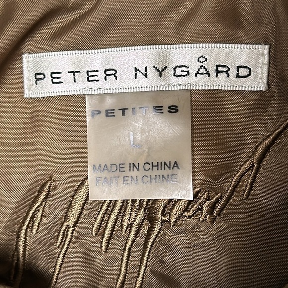 LEATHER  jacket,sweater jacket,multi media,like new!
3D floral,bronze shimmer, - Picture 7 of 13